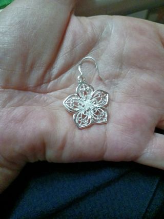 Pendientes plata 925 - Flor