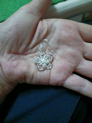 Pendientes plata 925 - Flor