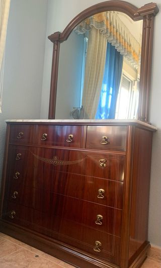 Dormitorio Caoba + Lámparas