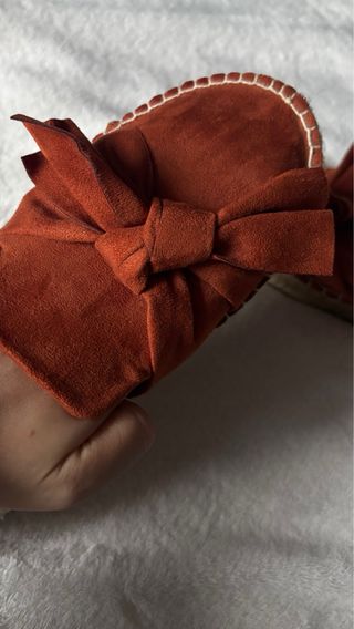 Sandalias de esparto con lazada de ante