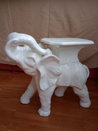 Elefante cerámica blanco