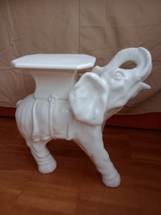 Elefante cerámica blanco