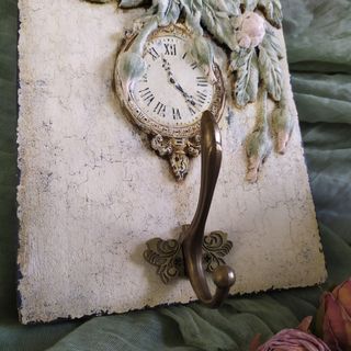 Perchero con Reloj Shabby Chic
