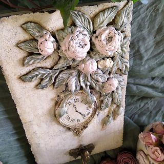 Perchero con Reloj Shabby Chic