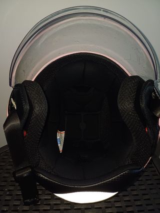 Casco moto rosa