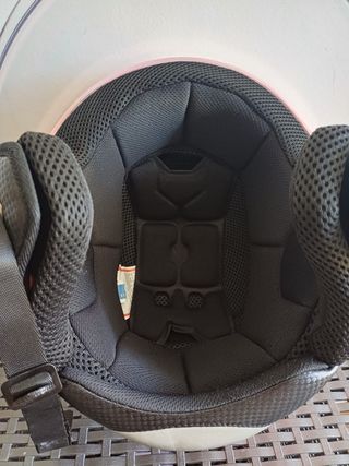 Casco moto rosa