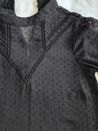 Blusa negra lunares - Talla única