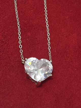Collar corazón plata