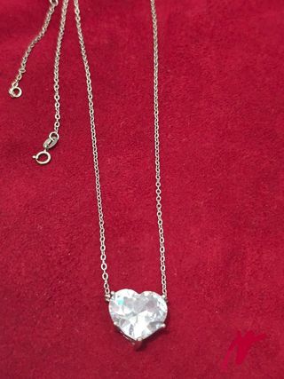 Collar corazón plata