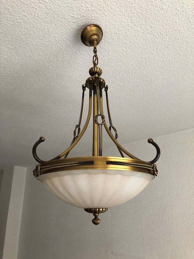 Lámpara techo vintage dorada