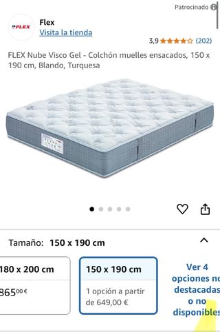Colchón FLEX Nube Visco Gel 150x190