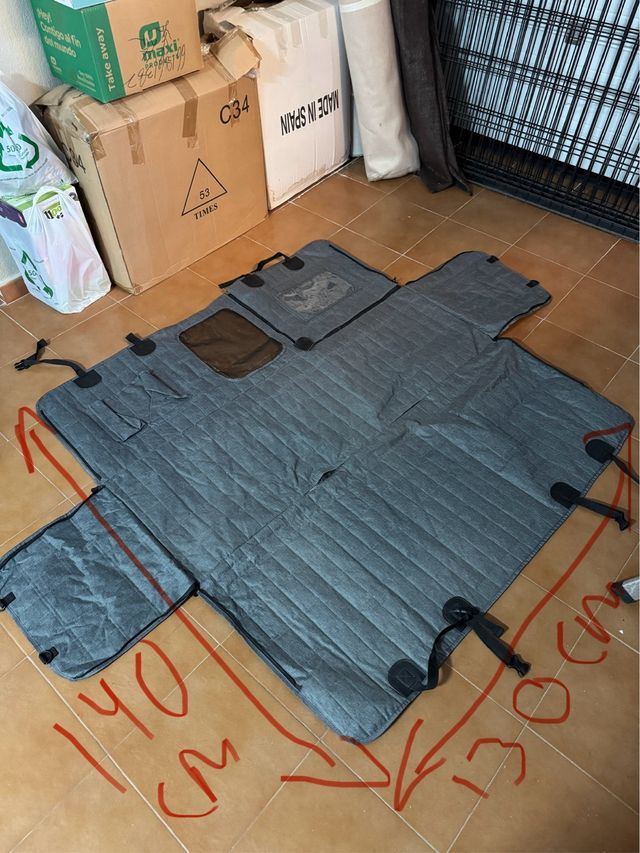 Protector asiento coche perro - Gris