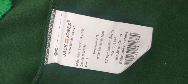 Cazadora chándal Genuine Products verde-blanca