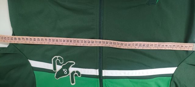 Cazadora chándal Genuine Products verde-blanca