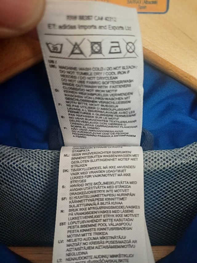 Chaqueta Adidas Climalite azul