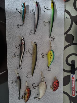 10 señuelos de pesca RAPALA