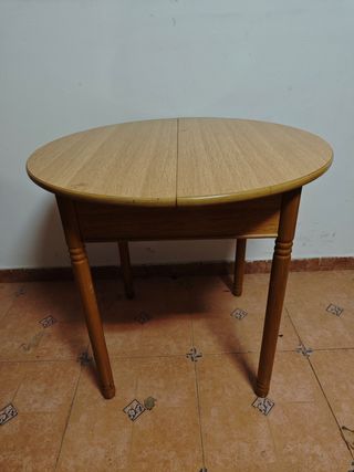 Mesa redonda extensible madera