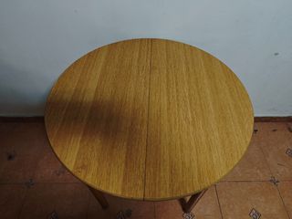 Mesa redonda extensible madera