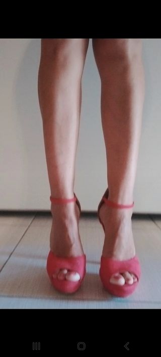 Sandali rossi tacco alto 37