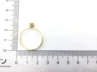 anillo oro 18k con piedra con diamante