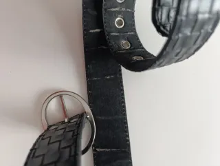 Cinturón negro trenzado