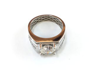 sello oro 18k con diamante de laboratorio