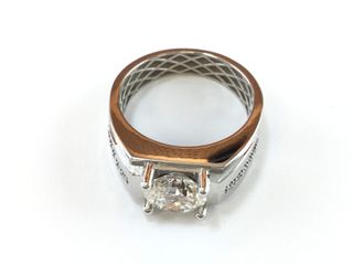 sello oro 18k con diamante de laboratorio