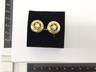 pendientes oro 18k con piedra