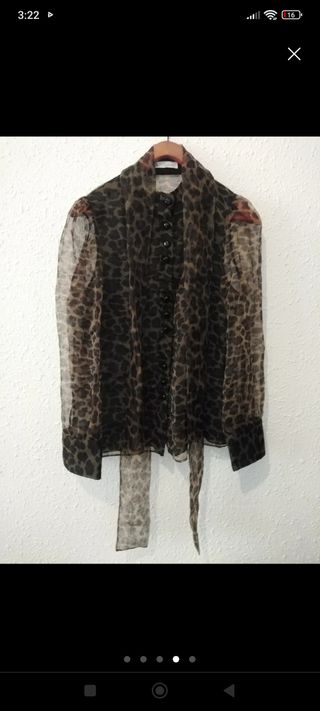 Camisa Zara leopardo talla M