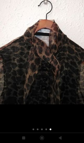 Camisa Zara leopardo talla M