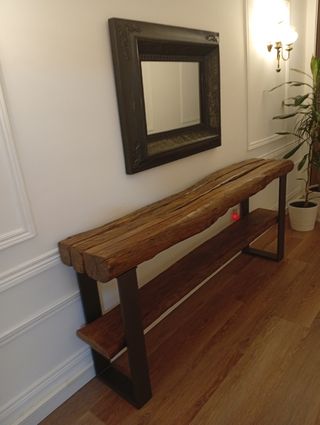 Consola,recibidor madera y metal(Vintage y retro)