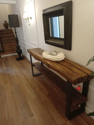 Consola,recibidor madera y metal(Vintage y retro)