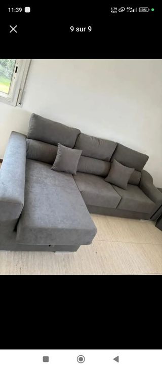 Sofá chaise longue 3 plazas