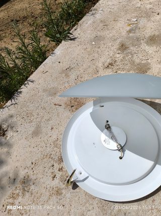 Plafón de techo blanco grande - Metal y cristal