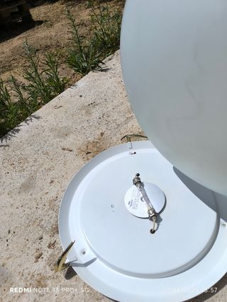 Plafón de techo blanco grande - Metal y cristal