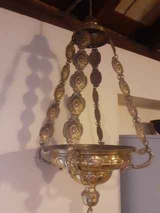 Lampara antigua dorada