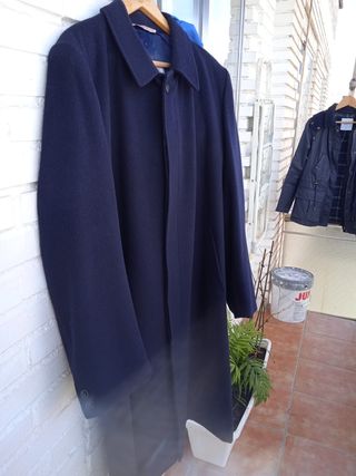 Abrigo paño azul marino