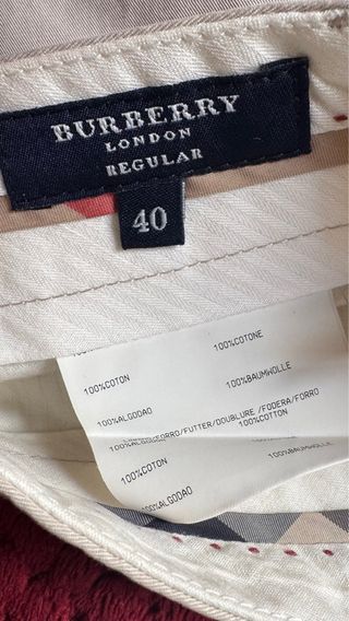 BURBERRY PANTALONES CHINOS HOMBRE 40 BEIGE