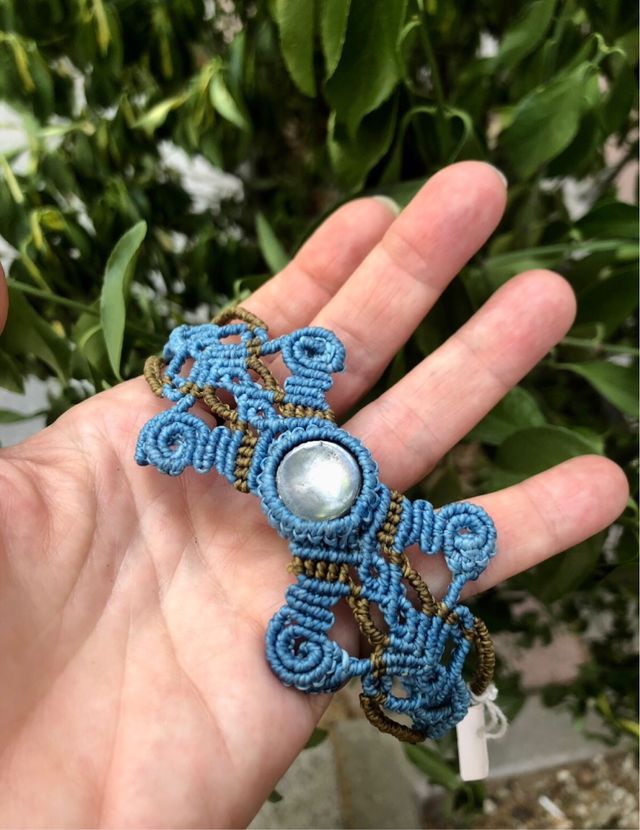 Pulsera Macramé Azul y Verde