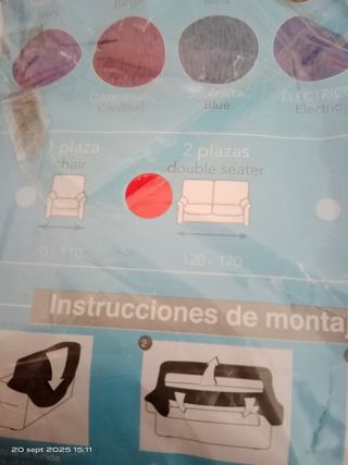 Funda sofá 2 plazas gris - Emilia