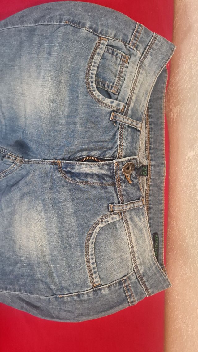 Jeans Benetton dritti, vita bassa, blu