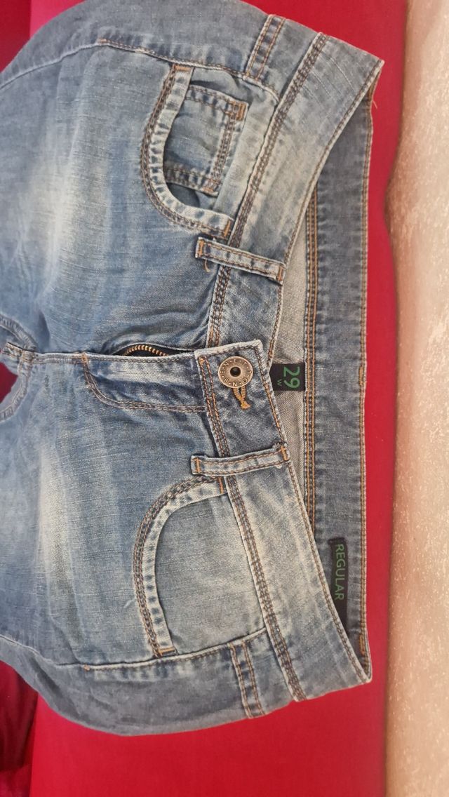 Jeans Benetton dritti, vita bassa, blu