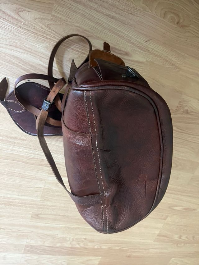 Mochila piel marrón