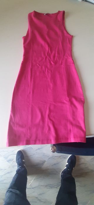 Vestito tubino Zara rosa fucsia