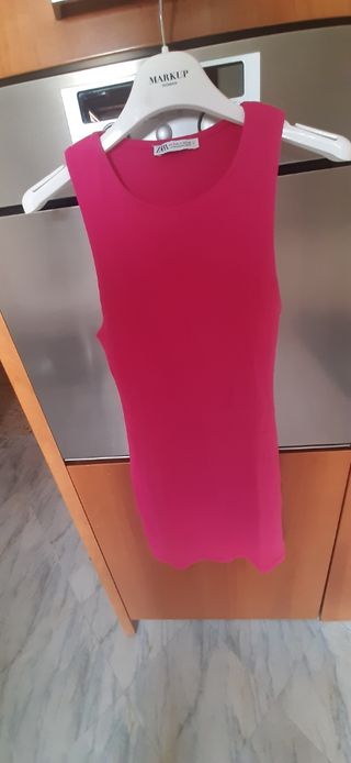 Vestito tubino Zara rosa fucsia