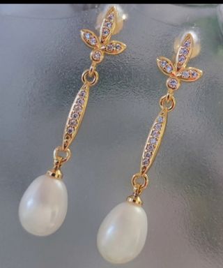 Pendientes perlas cultivadas dorados