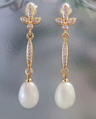 Pendientes perlas cultivadas dorados