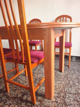 Mesa comedor extensible madera