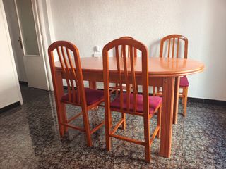 Mesa comedor extensible madera