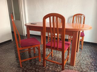 Mesa comedor extensible madera